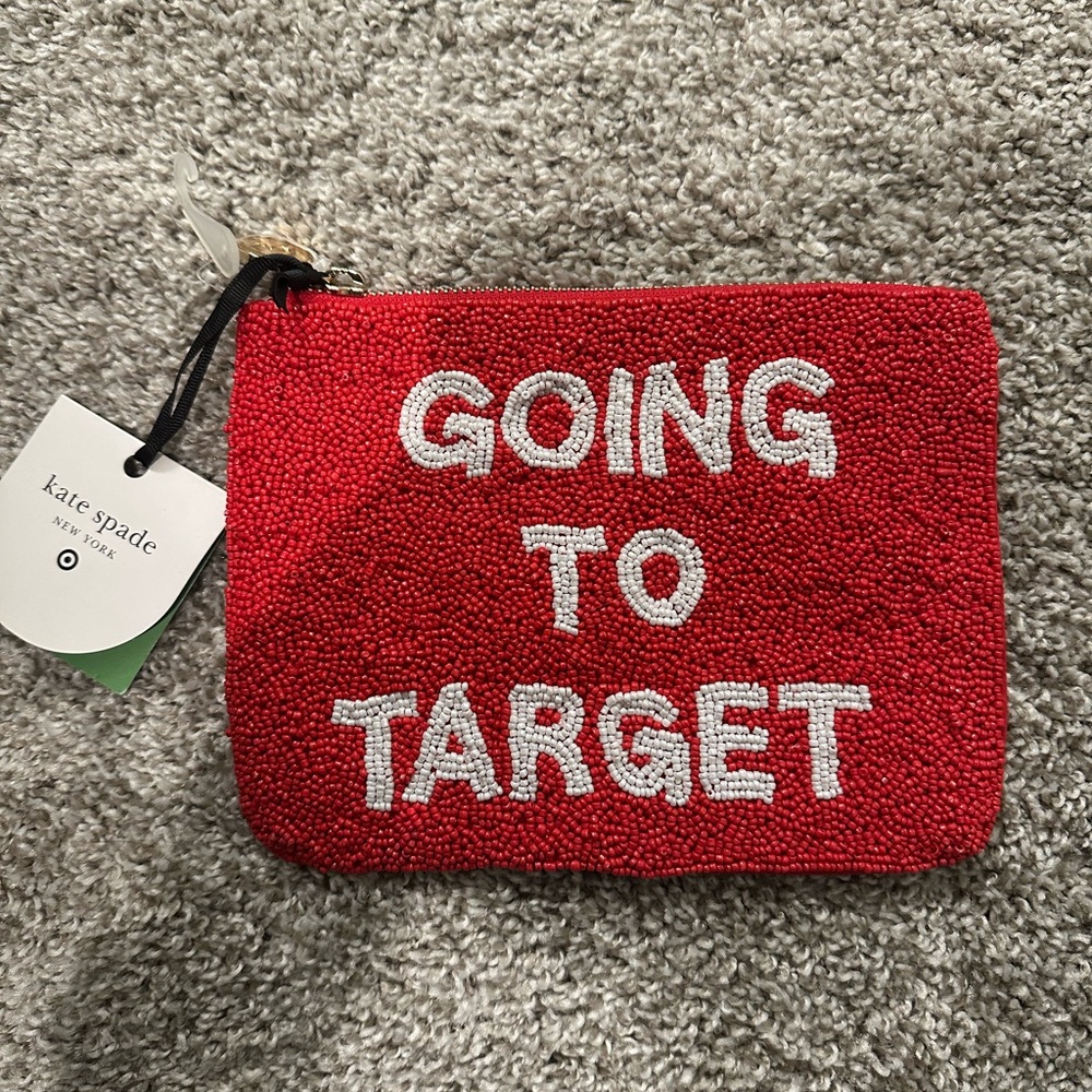 Kate Spade Vibrant Red Beaded Clutch